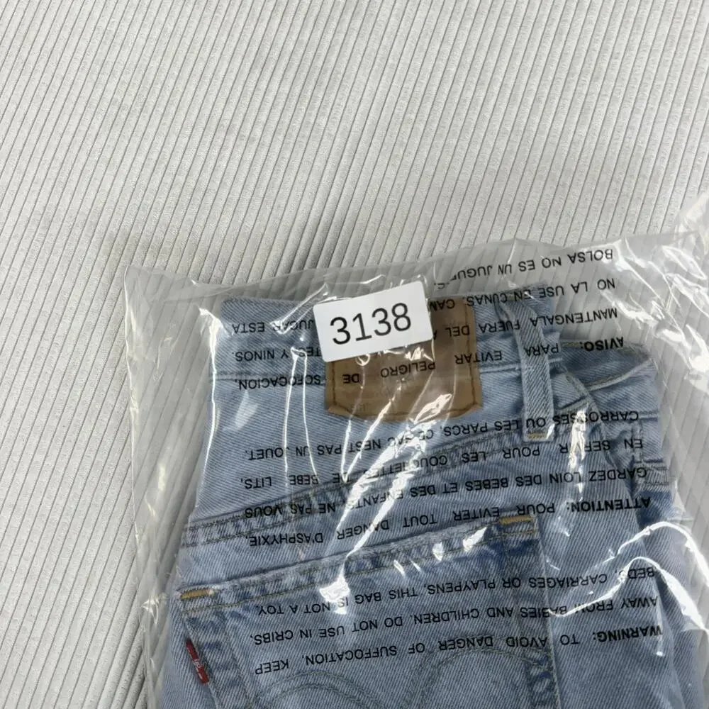 Levi's 501 Shorts Womens W27 Blue Denim Distressed Cutoff Button Fly Raw Hem